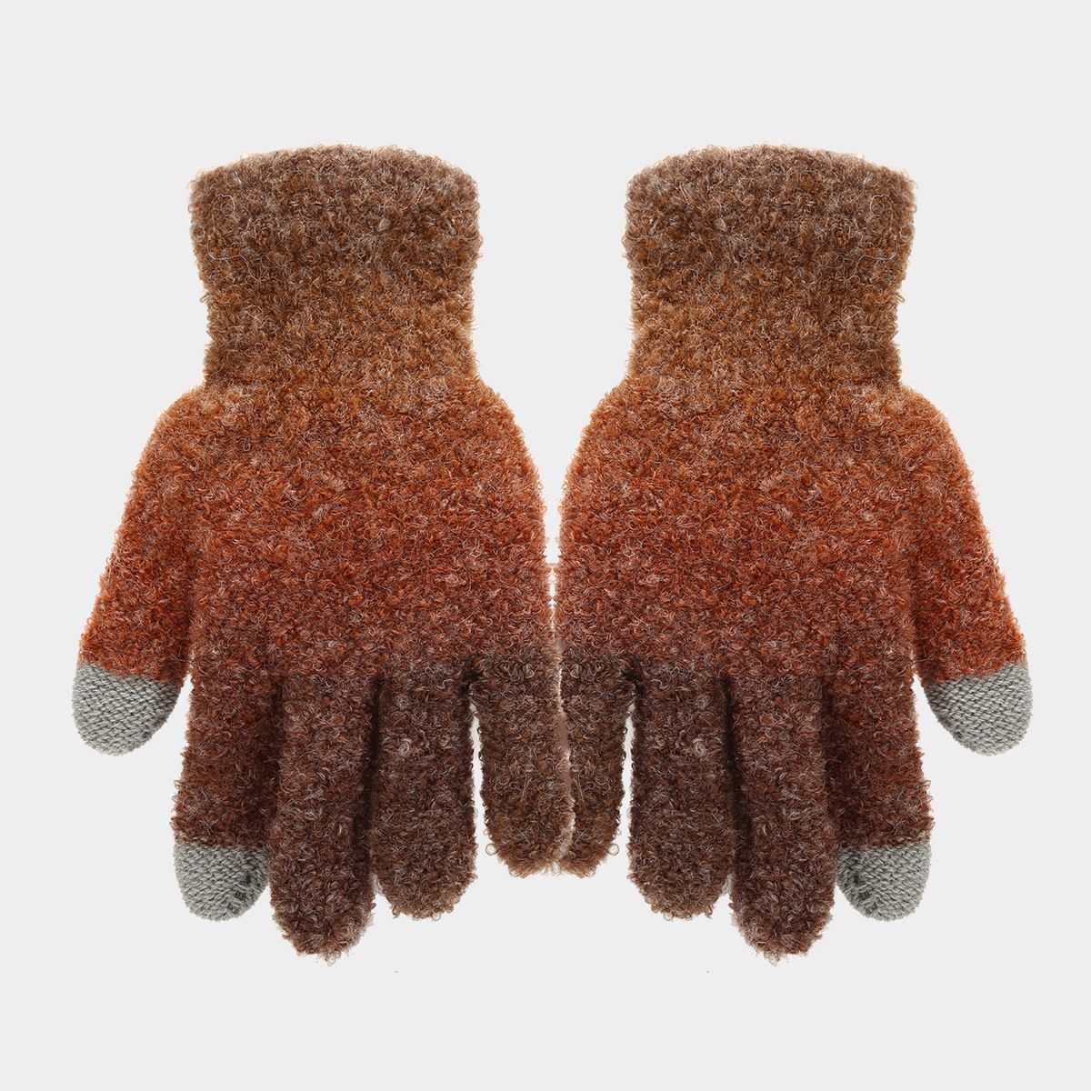 Unisex Winter Set Knit Hat Scarf Touch-Screen Gloves Winter Accessories Warm view 4
