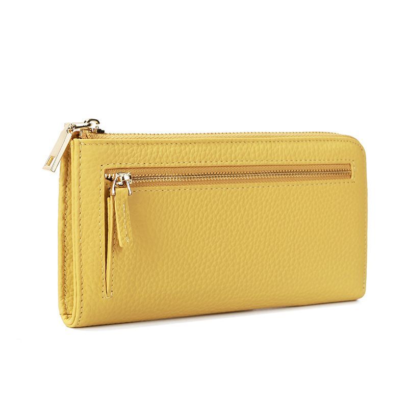 Genuine Leather Wallet RFID Blocking Wallet Long Zipper Clutch Women'S Phone view 2