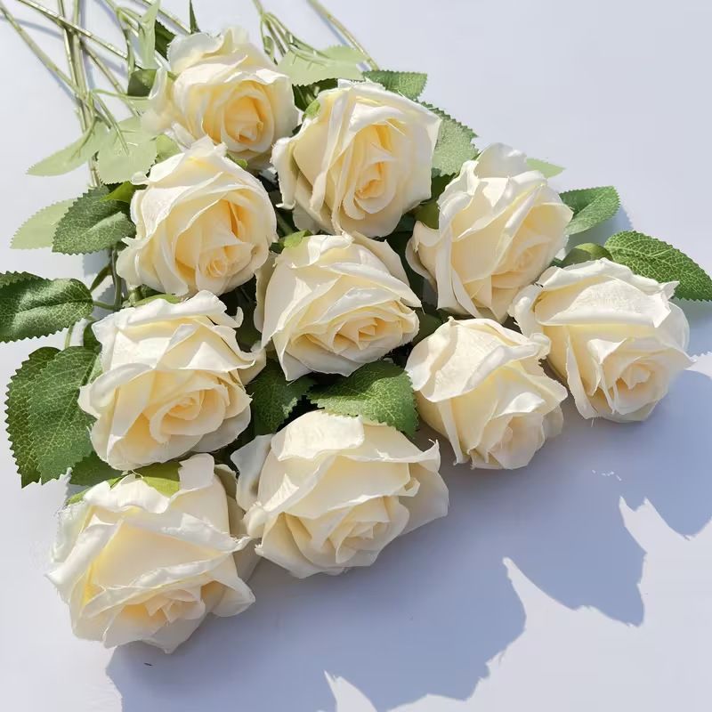 Artificial Silk Roses 25-Piece Bouquet Wedding Decorations Family Gathering view 2