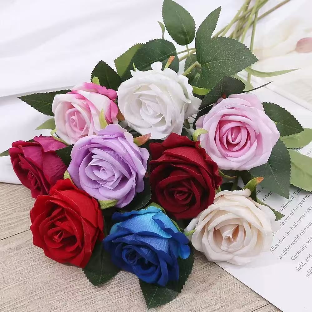 Artificial Silk Roses 25-Piece Bouquet Wedding Decorations Family Gathering view 3