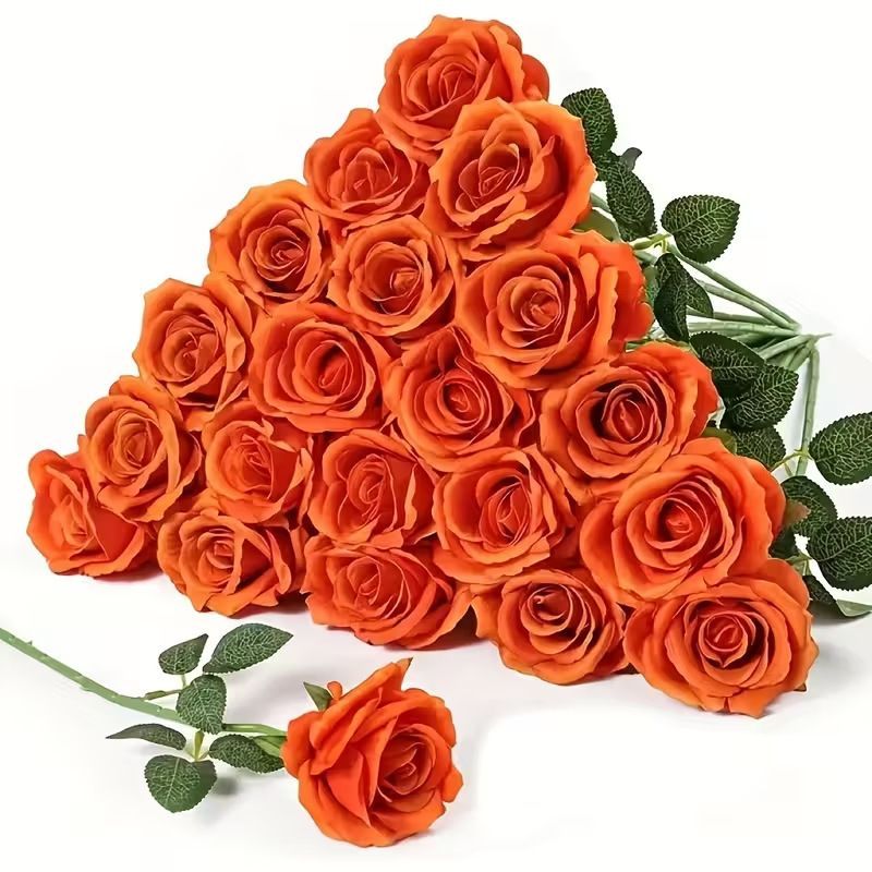 Artificial Silk Roses 25-Piece Bouquet Wedding Decorations Family Gathering view 4