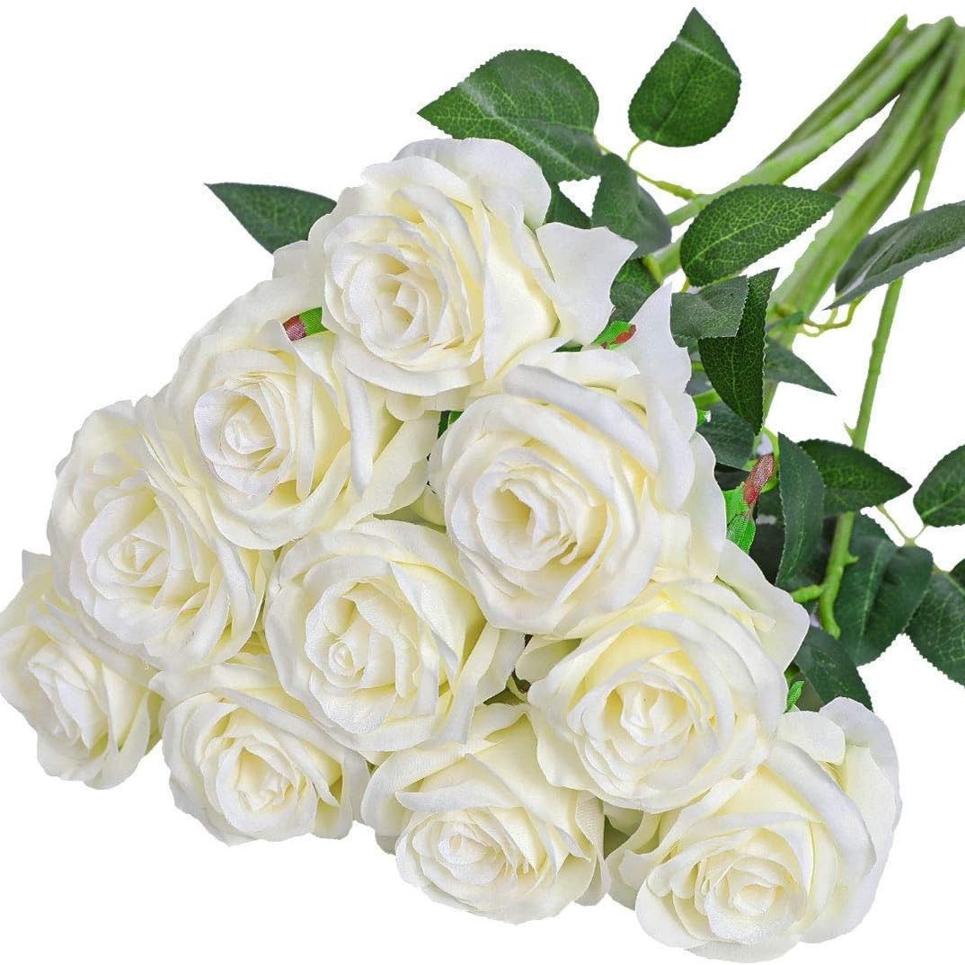 Artificial Silk Roses 25-Piece Bouquet Wedding Decorations Family Gathering view 10