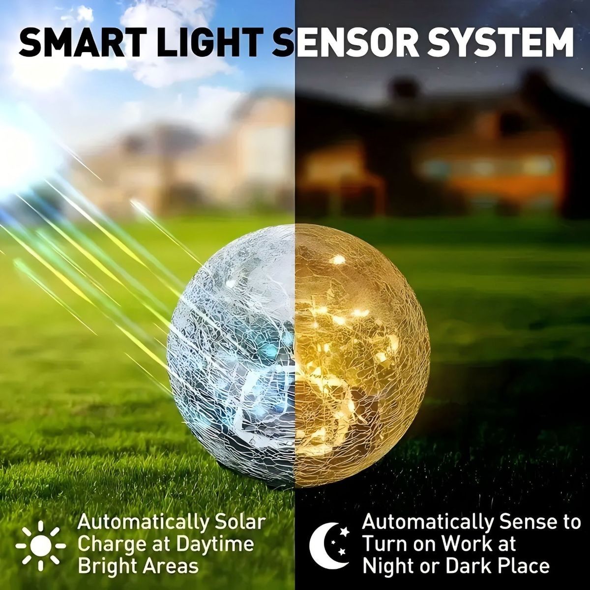 Outdoor Globe Led Garden Lights Pathway Lighting Garden Illumination Lawn view 2