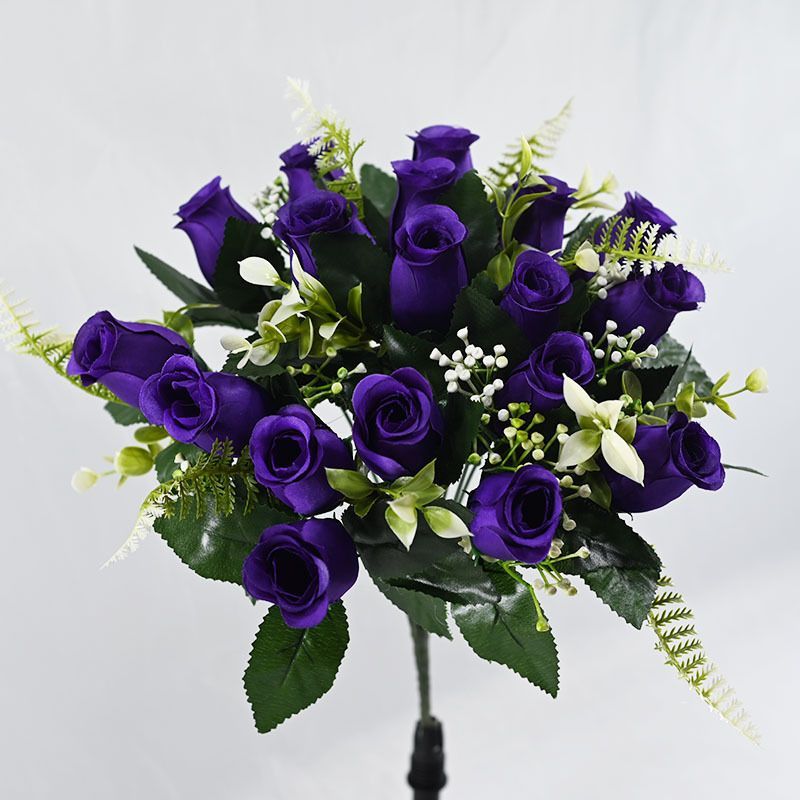 Artificial Rose Bouquet Faux Roses Fake Flowers Home Decor Garden Decoration view 5