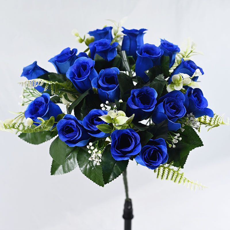 Artificial Rose Bouquet Faux Roses Fake Flowers Home Decor Garden Decoration view 6