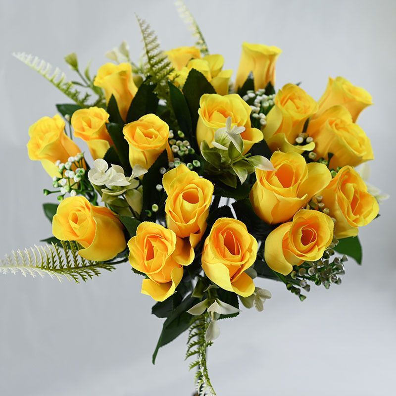 Artificial Rose Bouquet Faux Roses Fake Flowers Home Decor Garden Decoration view 7