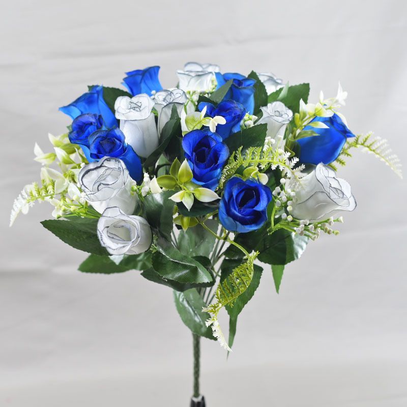 Artificial Rose Bouquet Faux Roses Fake Flowers Home Decor Garden Decoration view 2