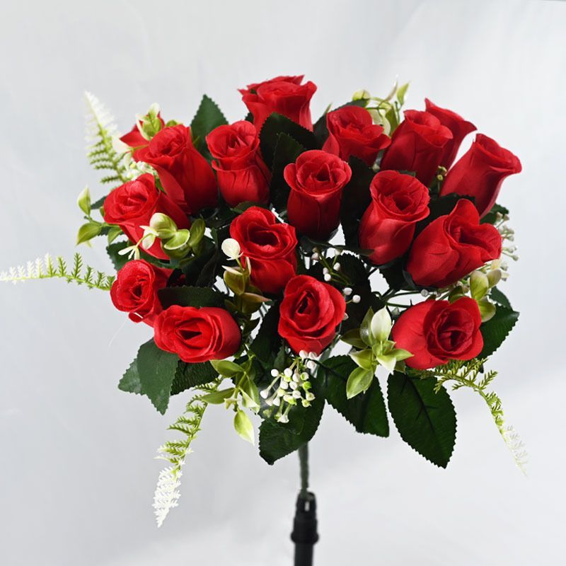 Artificial Rose Bouquet Faux Roses Fake Flowers Home Decor Garden Decoration view 5