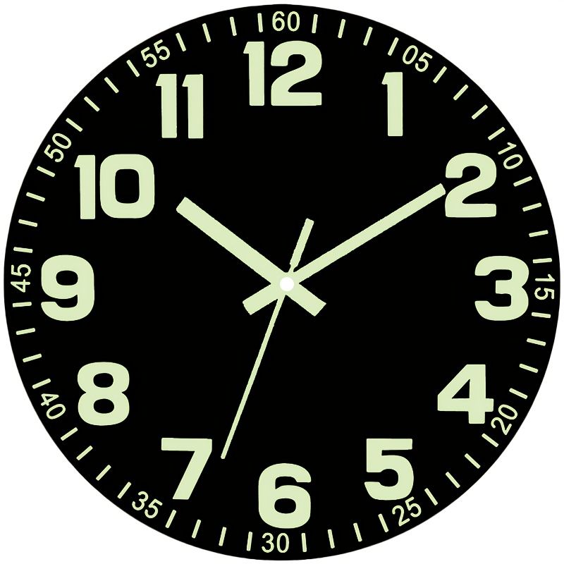 Black Glow In The Dark Wall Clock Silent Wall Clock Australia Modern Home view 7