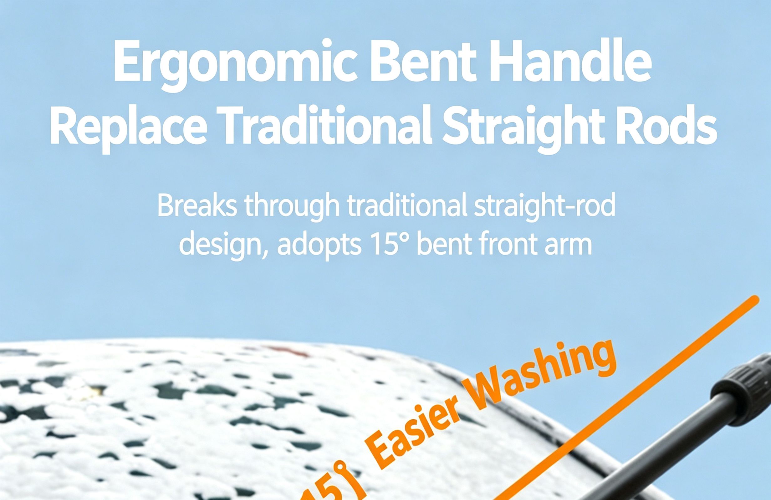 Three section telescopic bending rod does not damage the car paint view 4
