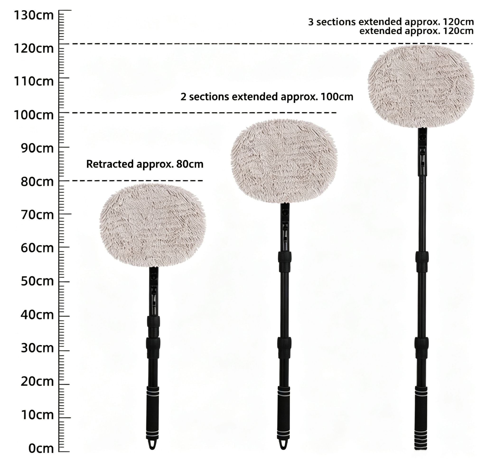 Three section telescopic bending rod does not damage the car paint view 13