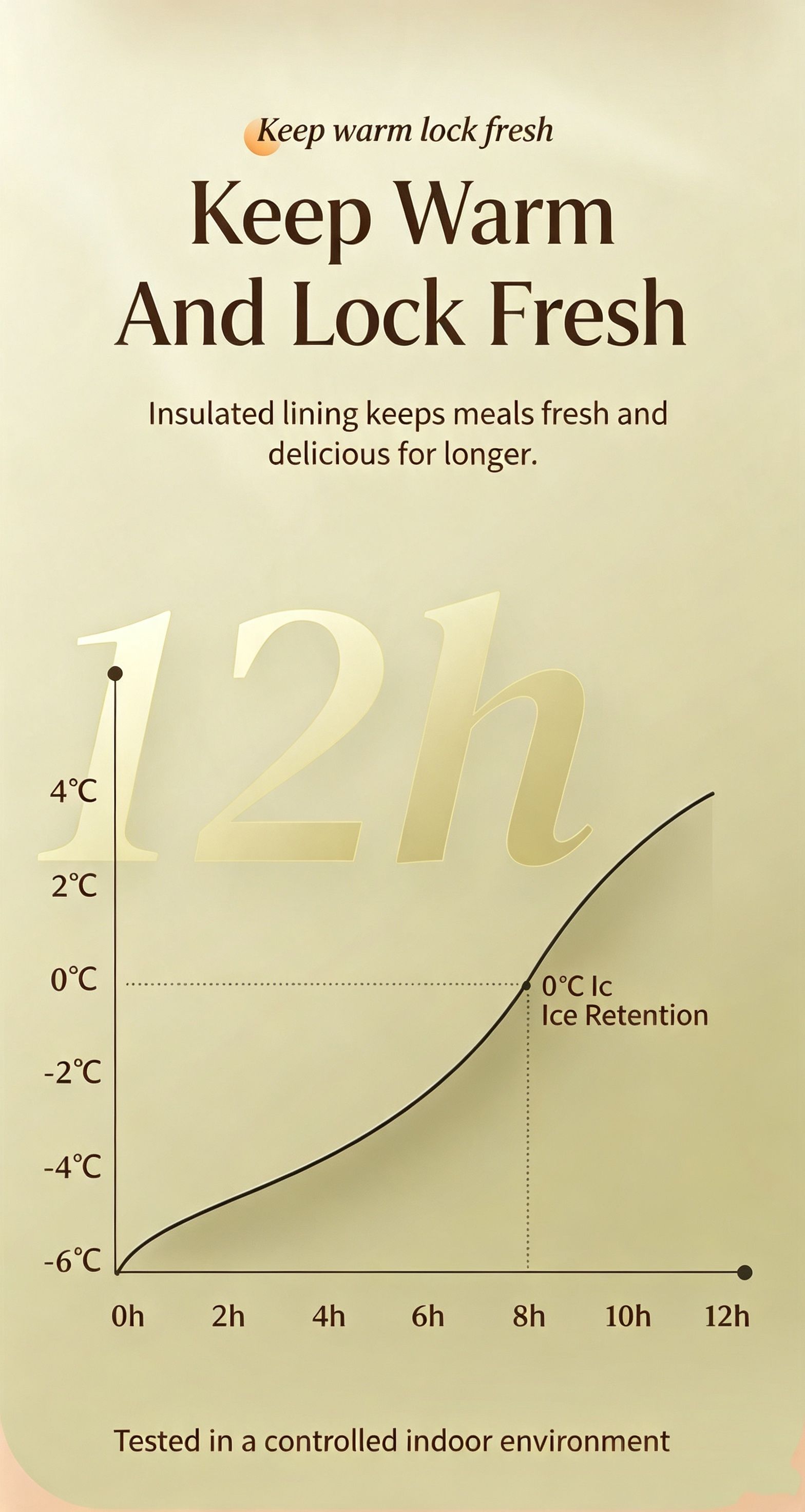 Beige three-layer insulated large capacity insulated refrigerated bag 30L view 8