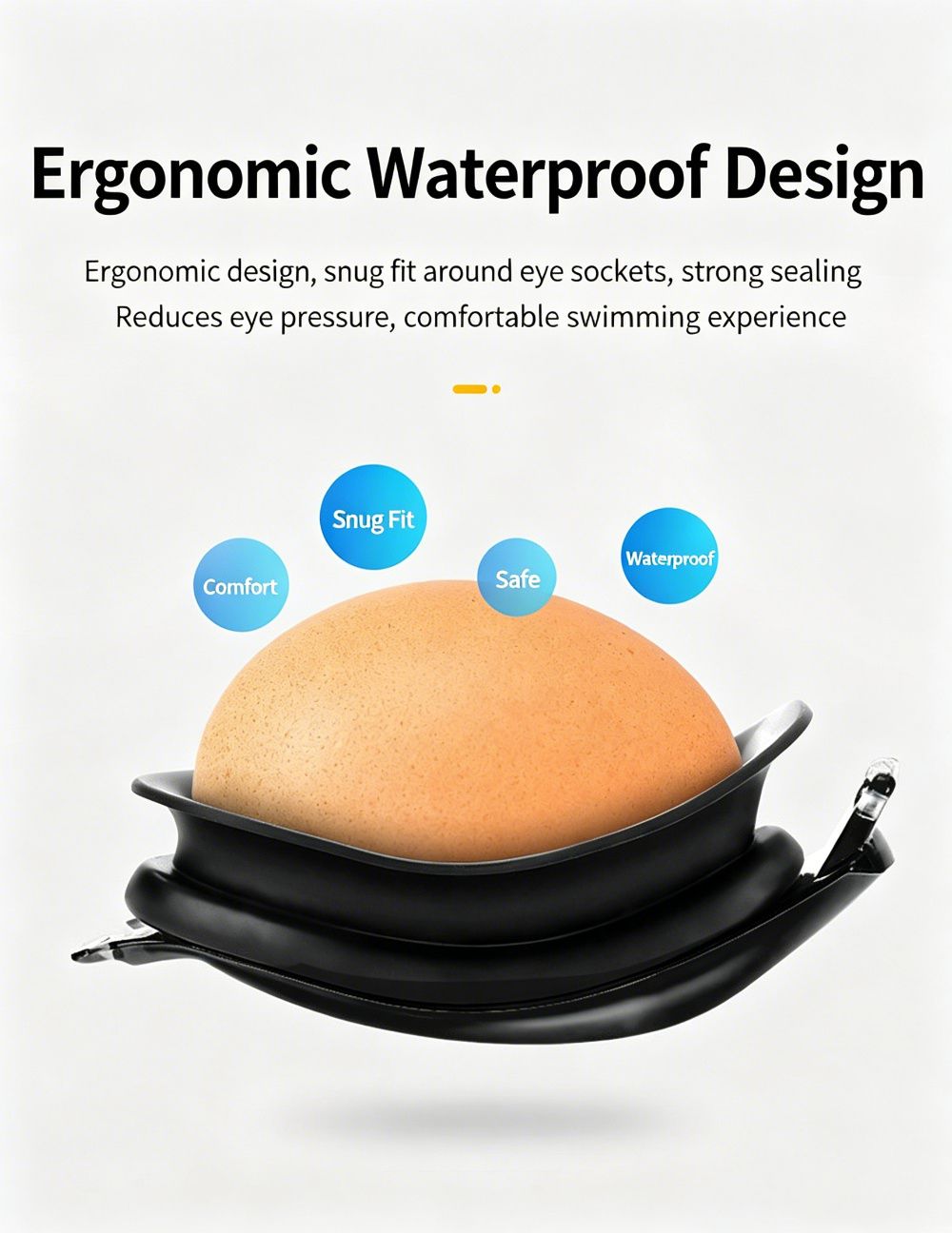 High definition silicone waterproof and anti fog adult swimming goggles view 7
