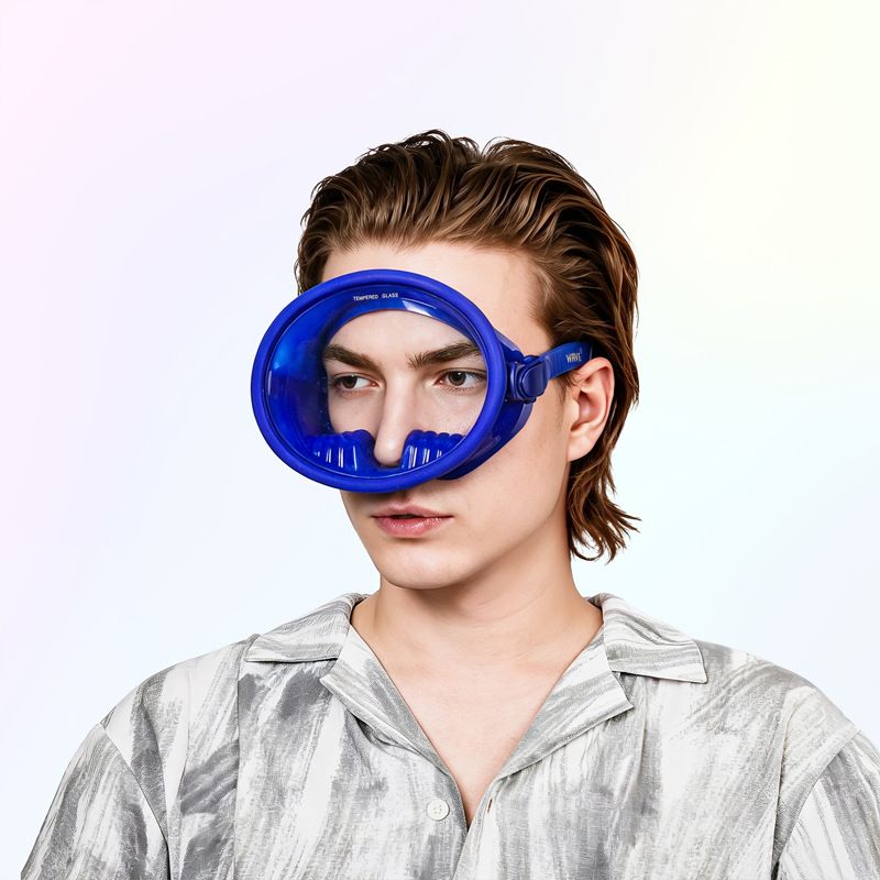 Panoramic silicone large field of view one-piece diving mirror view 2
