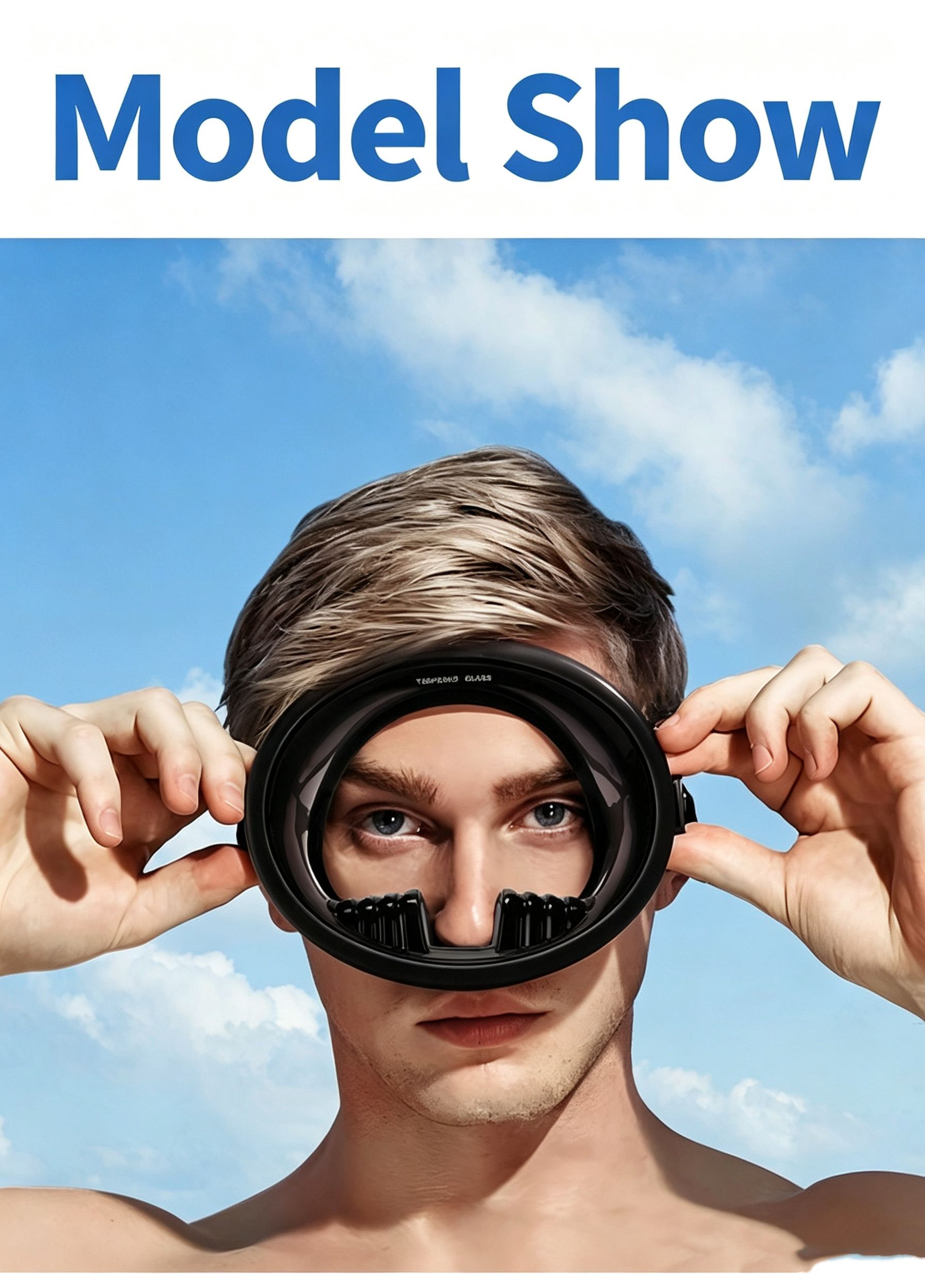 Panoramic silicone large field of view one-piece diving mirror view 9