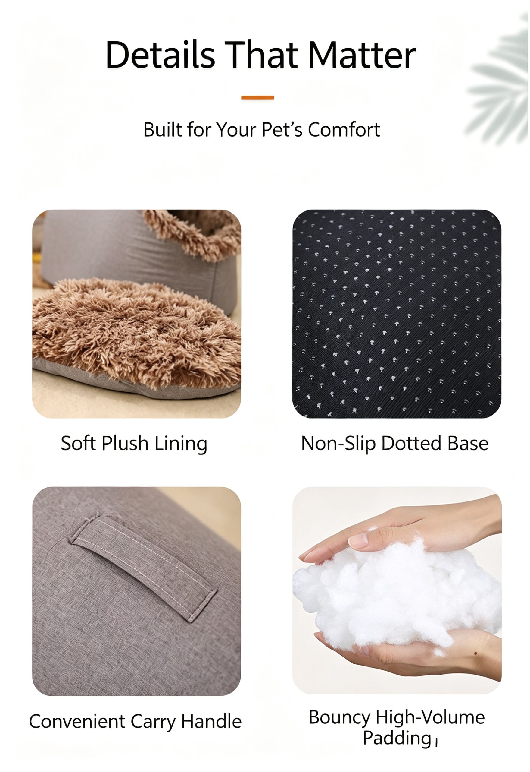 Winter thick and warm, portable plush pet nest,Medium-Dark Gray view 6