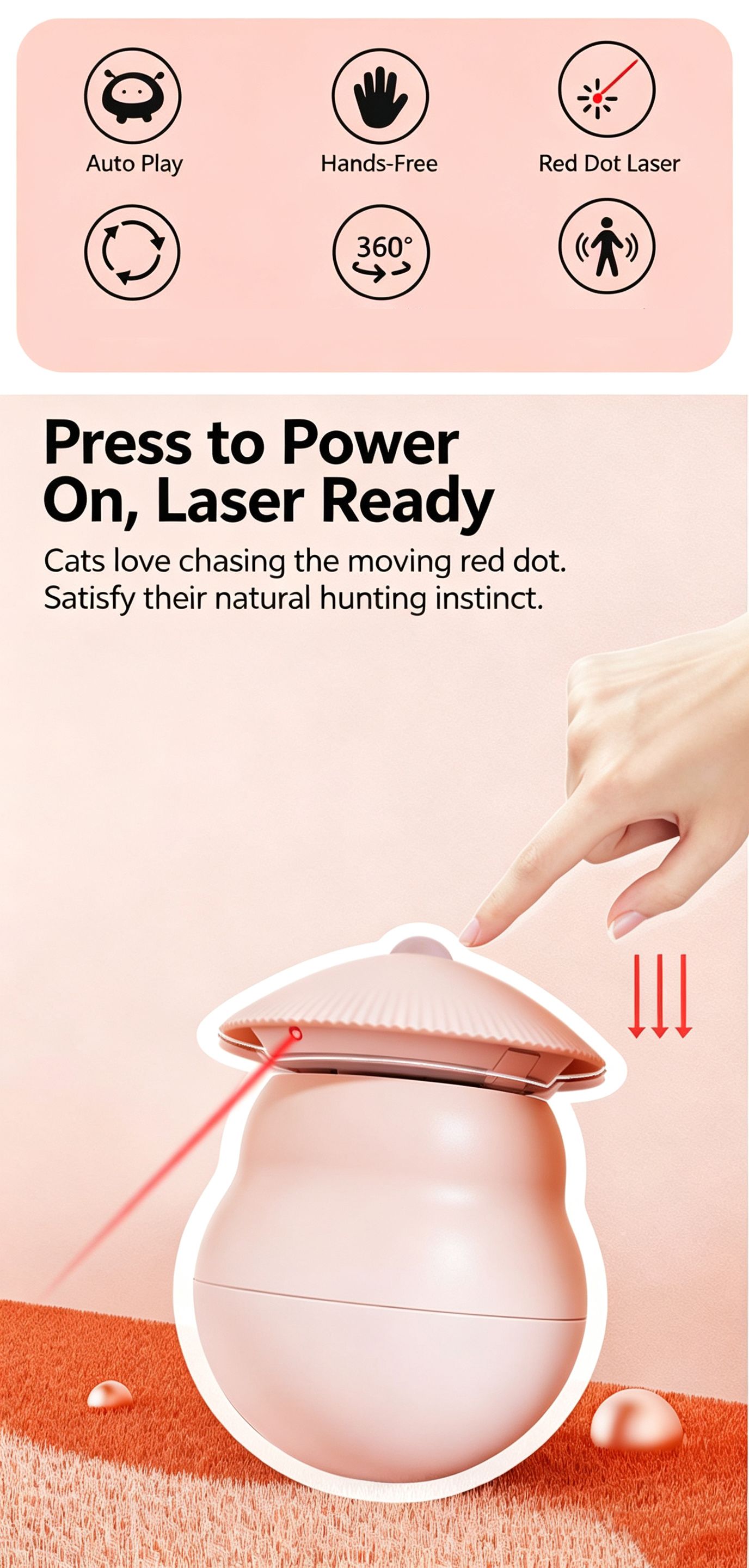 Smart Laser Cat Toy Ball for Entertainment view 3