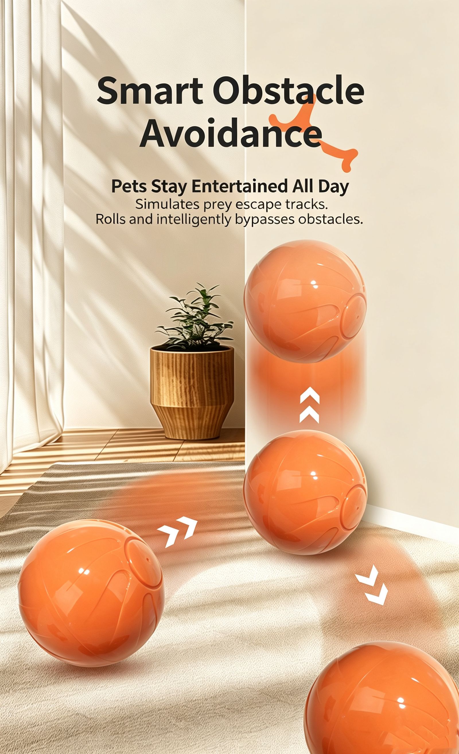 Pet dog remote control intelligent electric jumping ball view 3