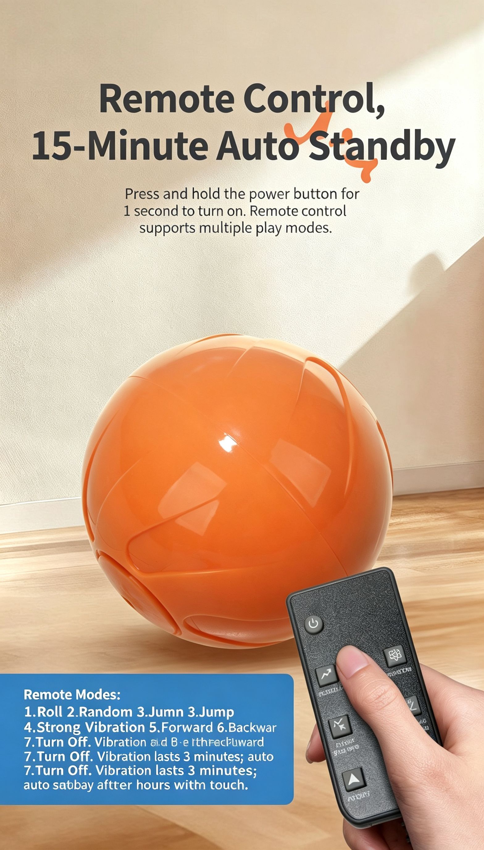 Pet dog remote control intelligent electric jumping ball view 7