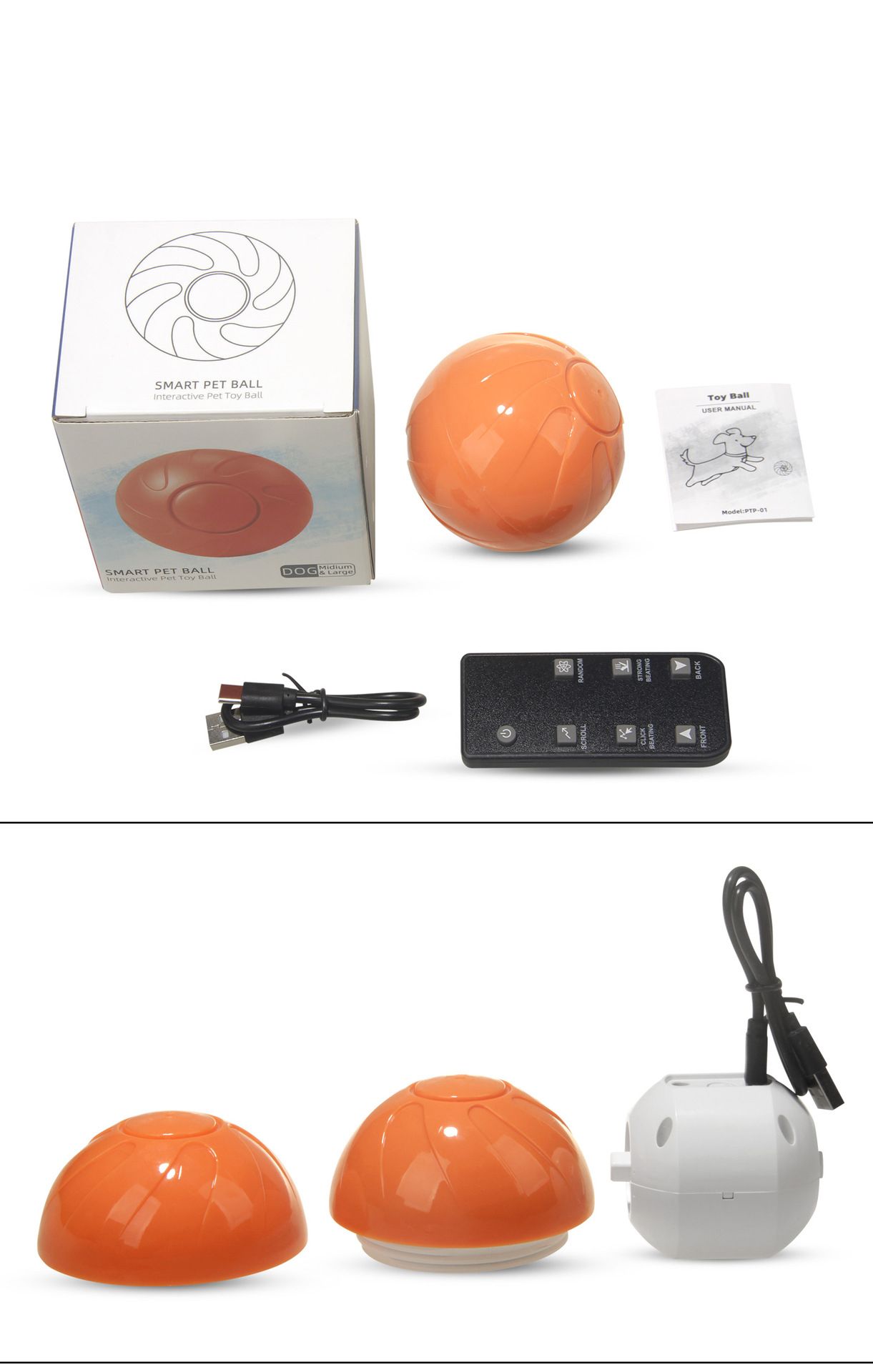 Pet dog remote control intelligent electric jumping ball view 12