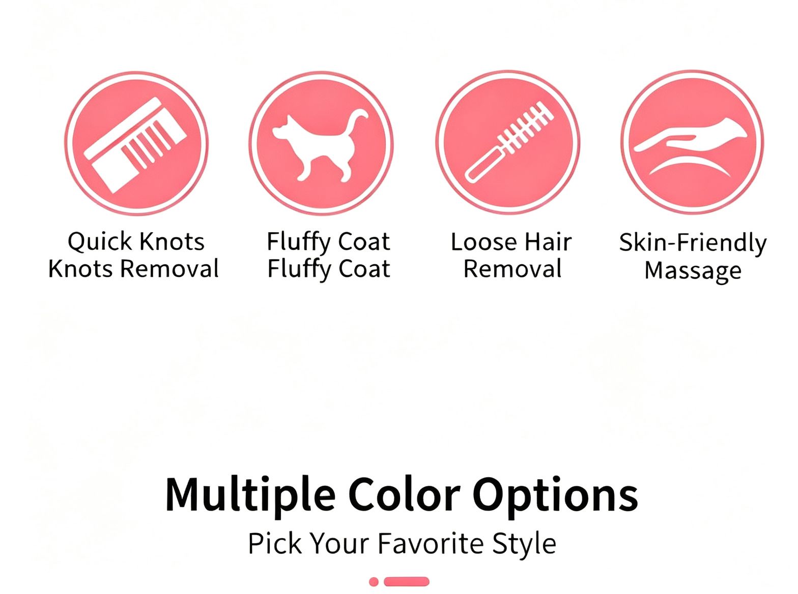 Pet Hair Removal Comb with Knot Brush view 8