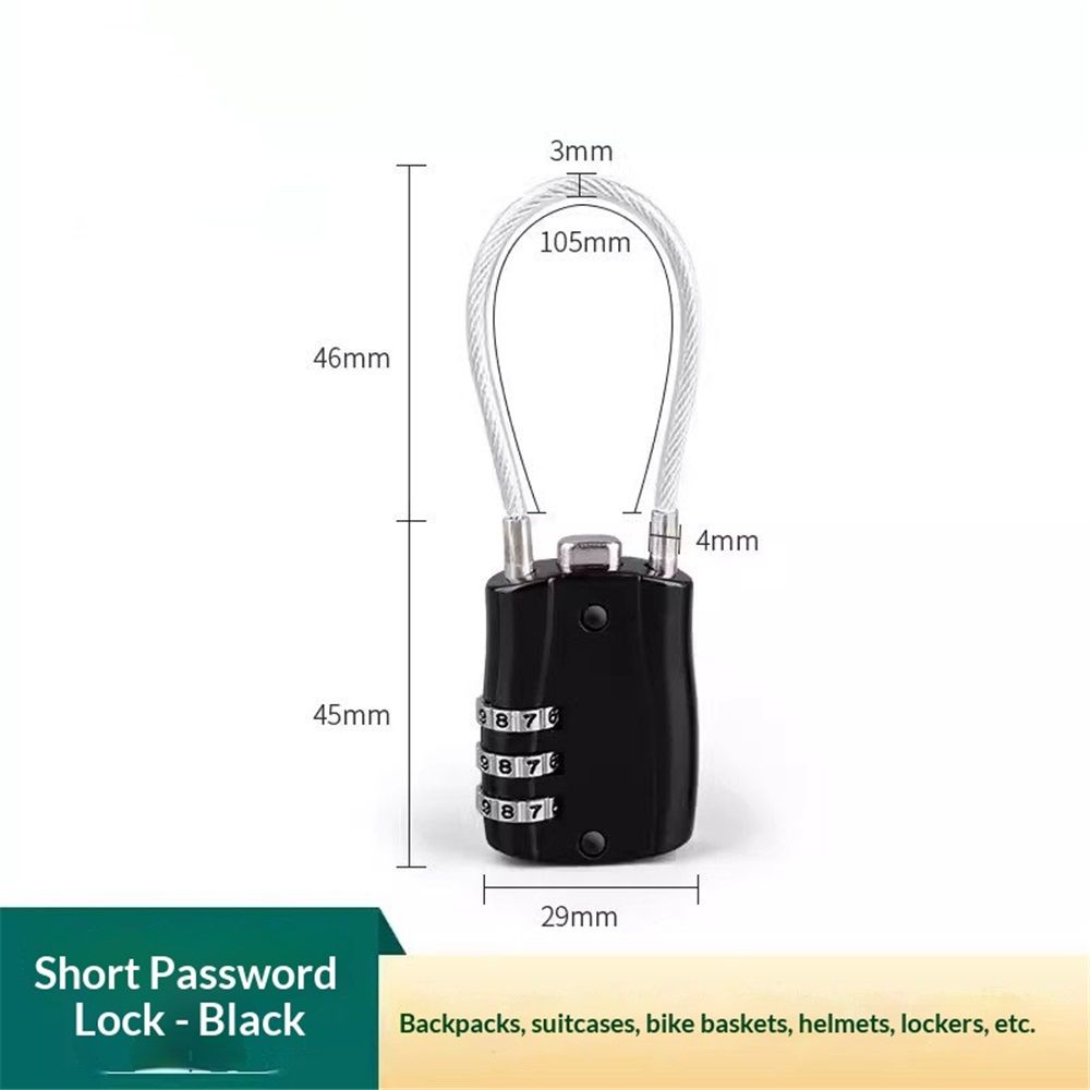 2 pack Wire Rope Cable Lock with Resettable Code view 2
