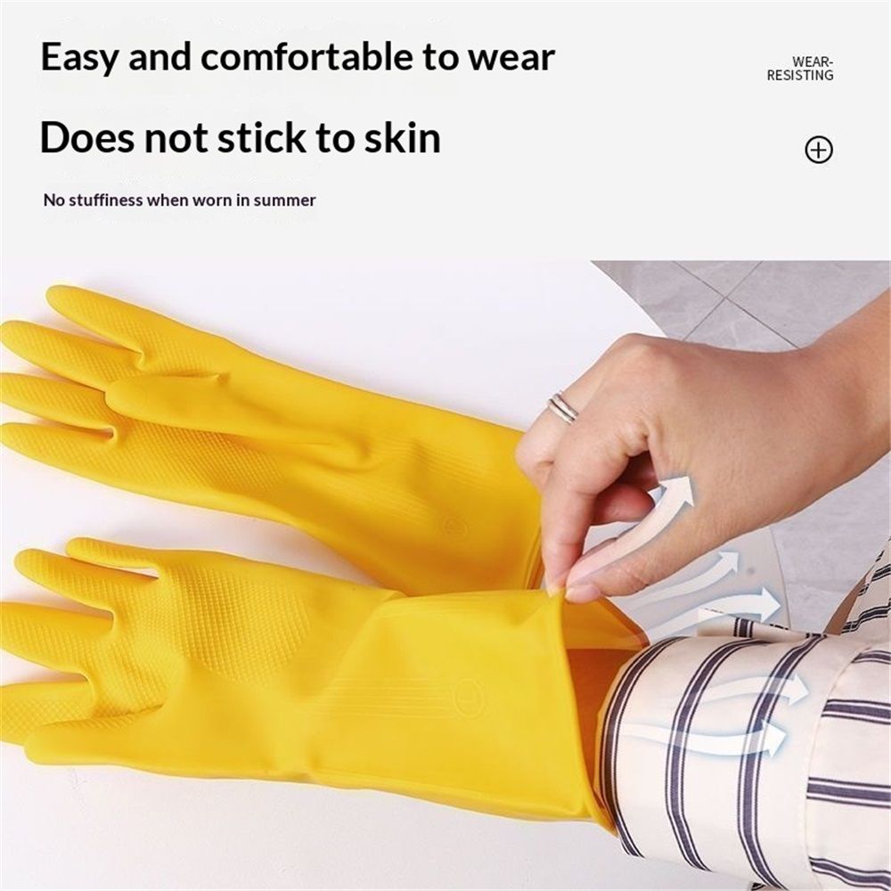 8 Pairs Dishwashing Rubber Gloves for Cleaning view 2