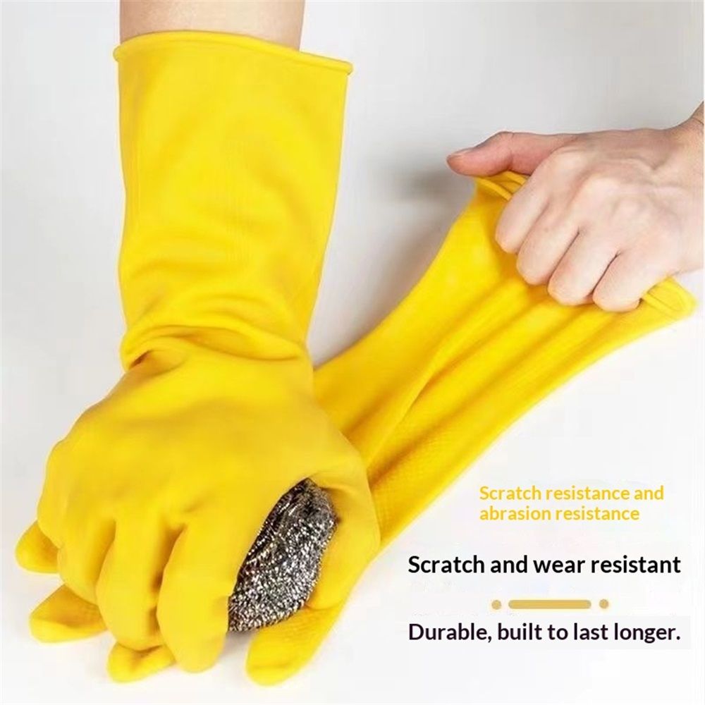8 Pairs Dishwashing Rubber Gloves for Cleaning view 4