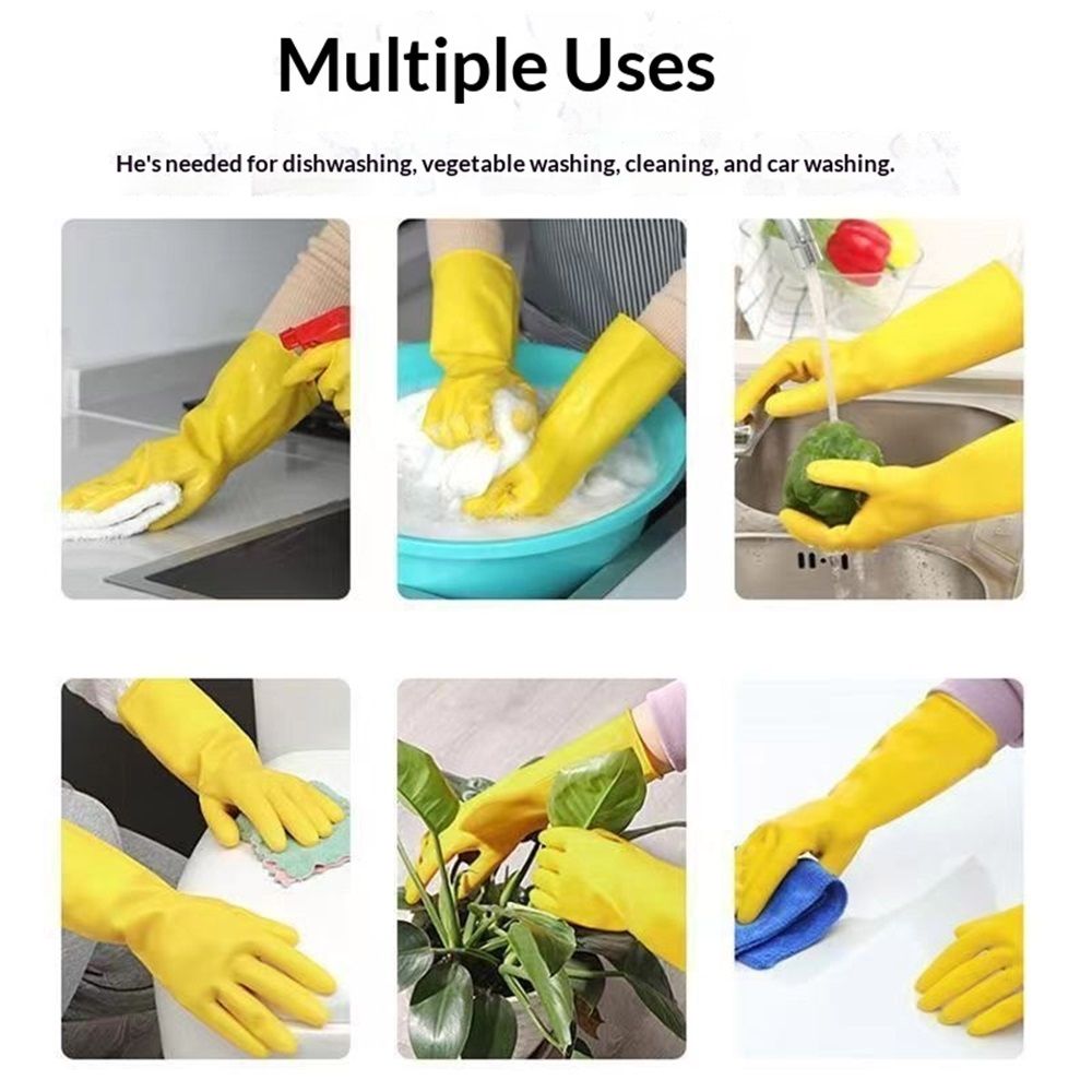 8 Pairs Dishwashing Rubber Gloves for Cleaning view 5