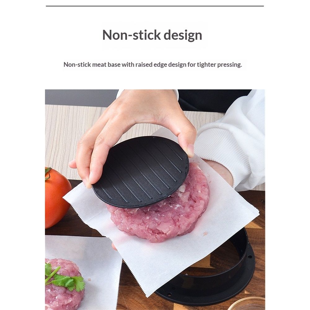 2 pack Hamburger Press Patty Maker for BBQ Grill 3-in-1 Non Stick Stuffed view 3