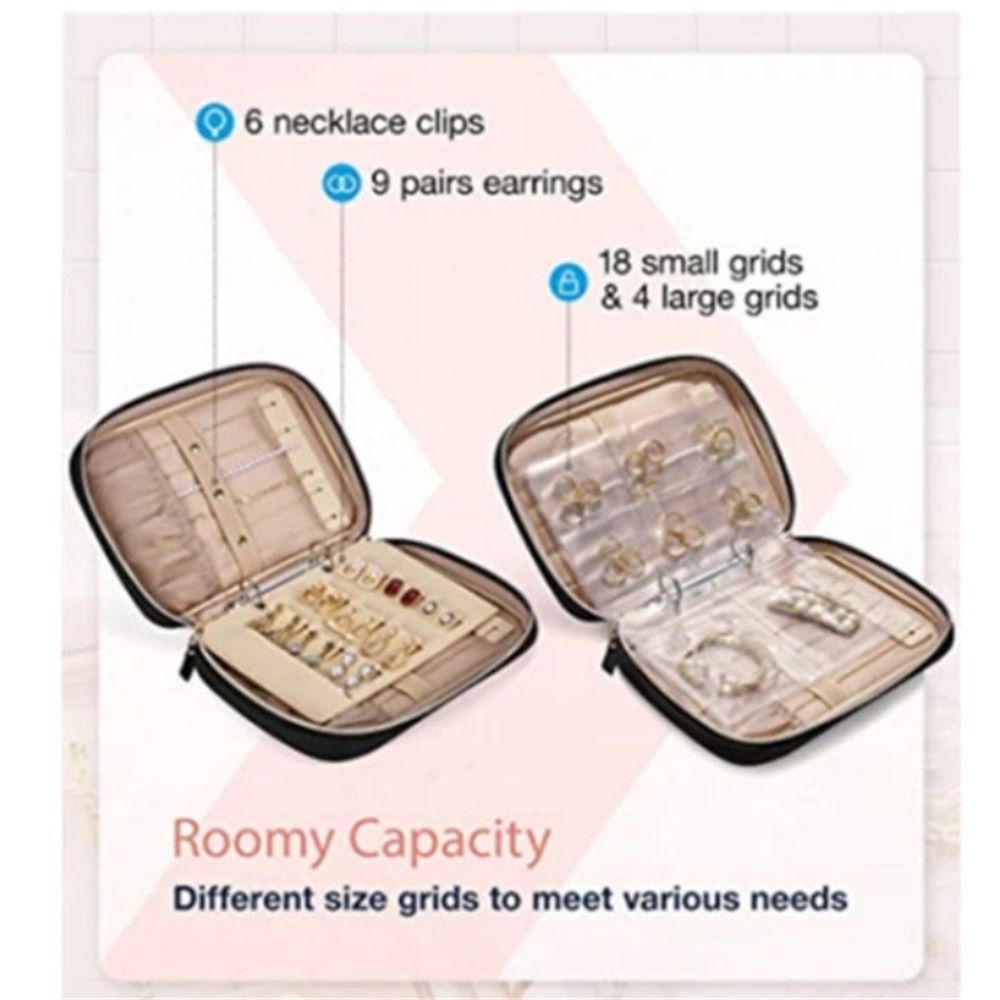 Large Jewelry Travel Organizer Case for Home Jewelry Organizer Storage Ring view 4