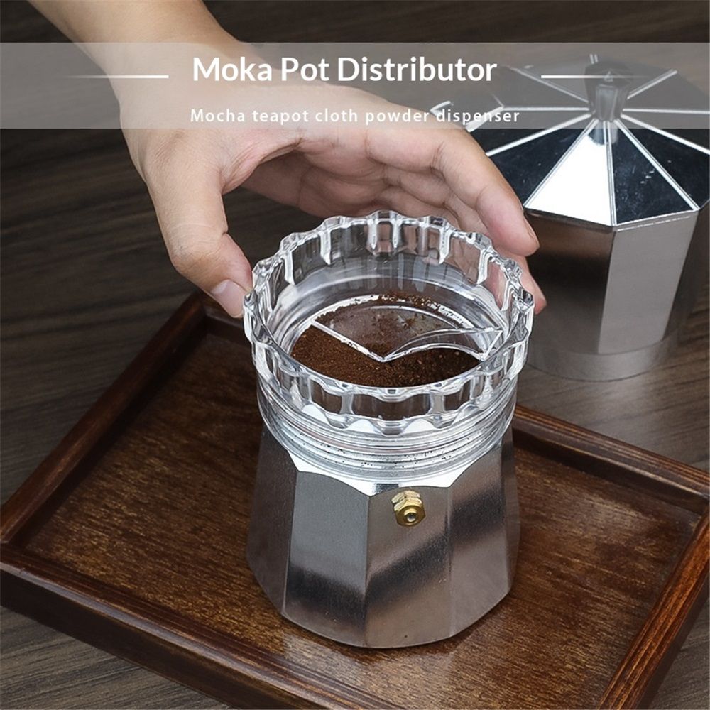 2 pack Moka Pot Dosing Funnel Transparent Mocha Dispenser Precise Volume view 5