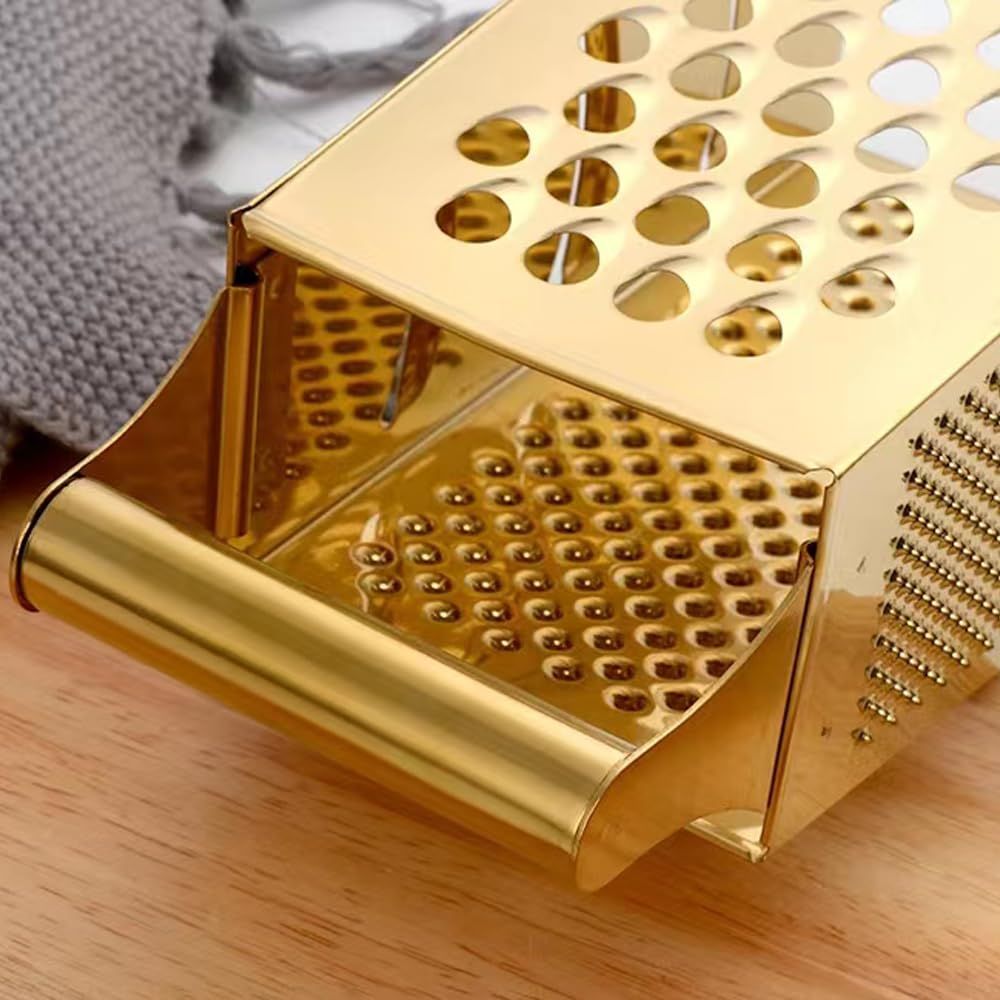 Professional Kitchen Accessories - Gold Box Grater 4 Sides view 2