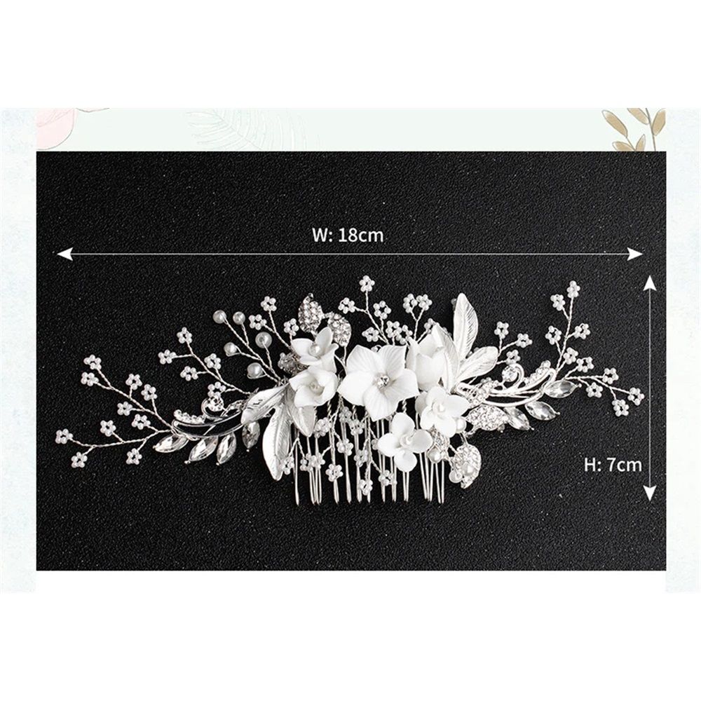 Wedding Hair Comb Clip Bridal Wedding Hair Accessories for Brides and Bridesmaid view 4