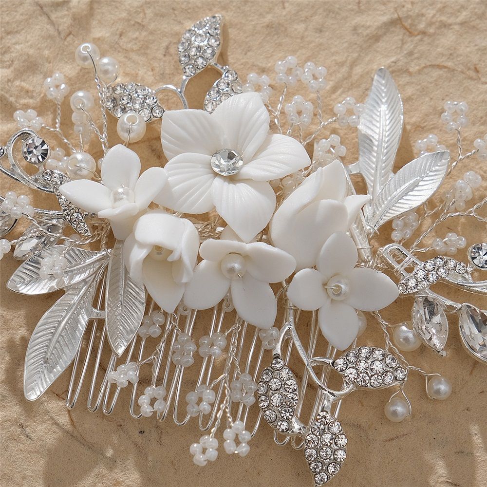 Wedding Hair Comb Clip Bridal Wedding Hair Accessories for Brides and Bridesmaid view 5