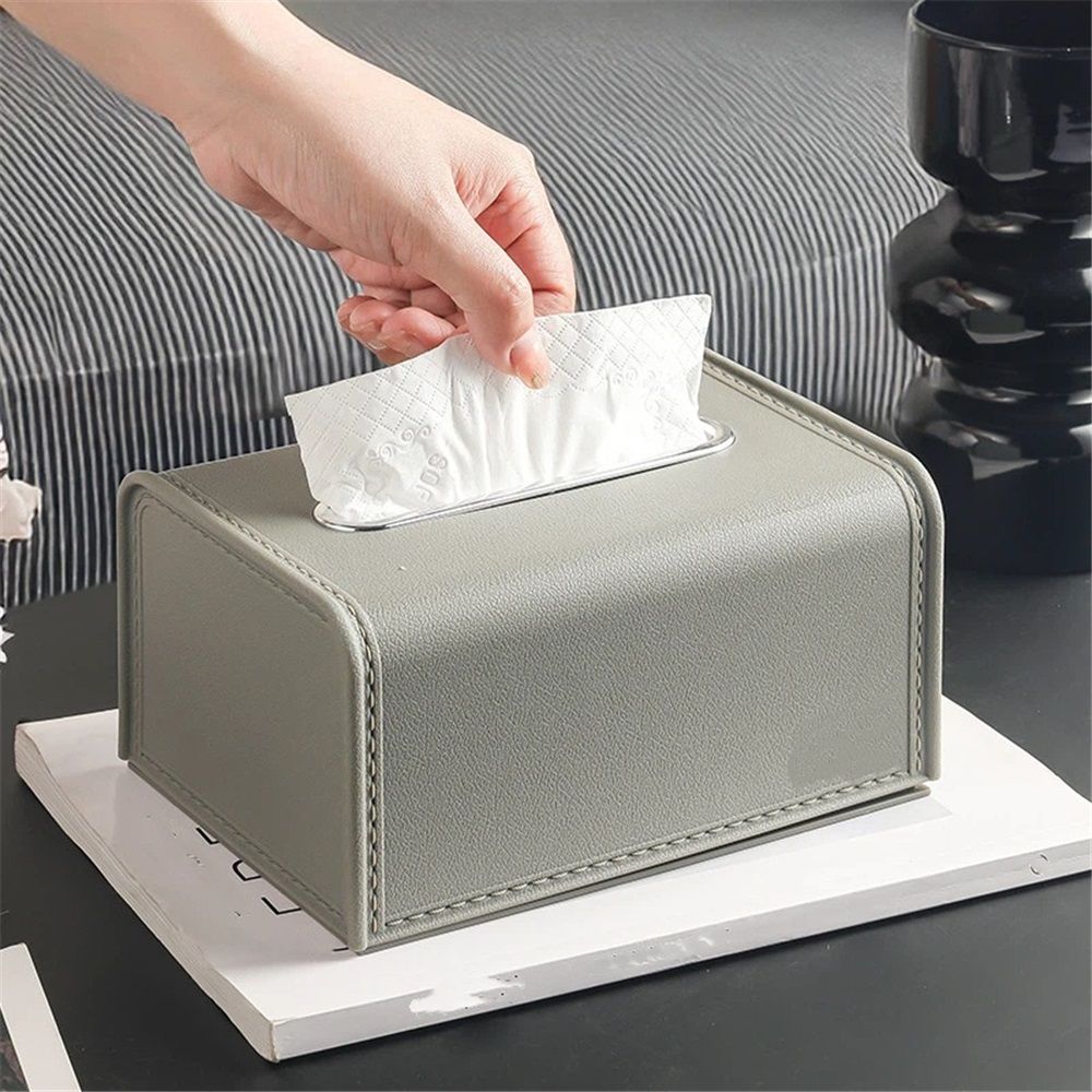 Tissue Box Cover Rectangular 7.5"(L) x 5.3"(W) x 3.9"(H) Refined Facial Tissue view 2
