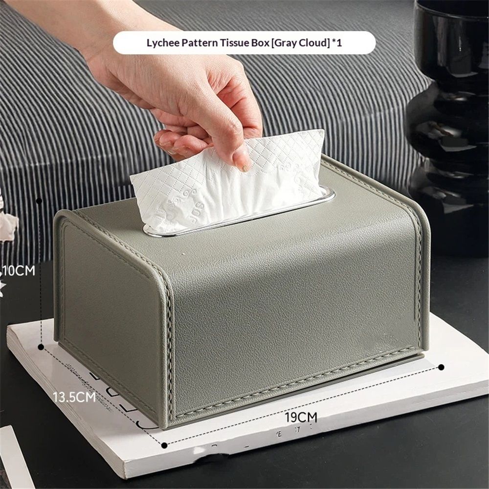 Tissue Box Cover Rectangular 7.5"(L) x 5.3"(W) x 3.9"(H) Refined Facial Tissue view 3