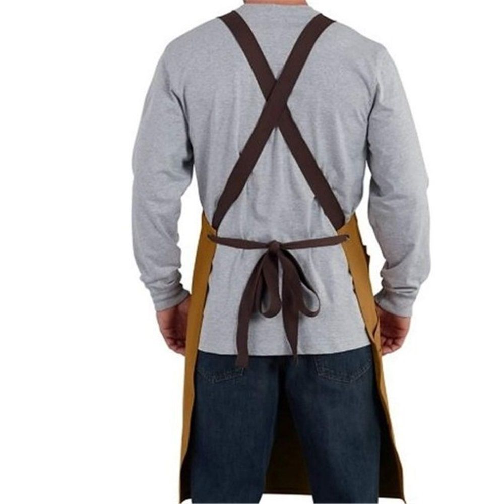 Chef Aprons for Men Women with Large Pockets Canvas Apron view 4