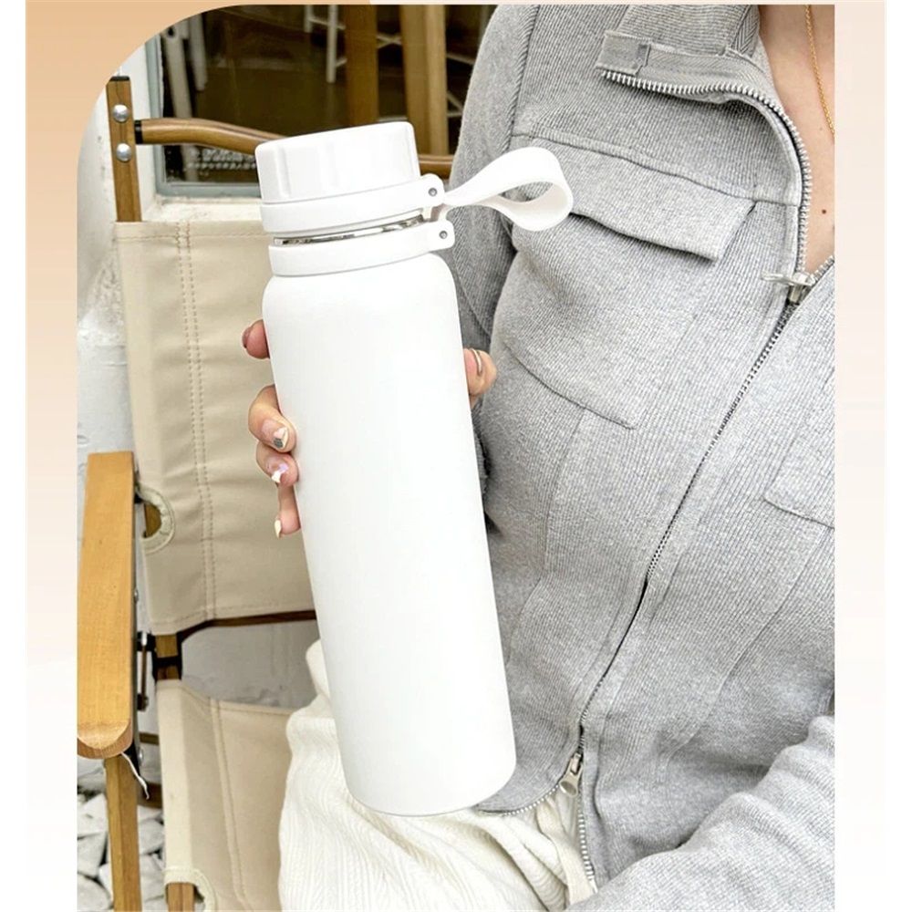 Insulated Water Bottle 30oz Stainless Steel for School and Travel Spout Lid view 3