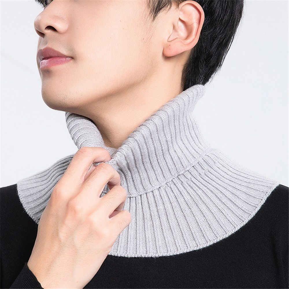 2 pack women Knitted Ribbed Turtleneck Pullover Detachable False Collar view 2