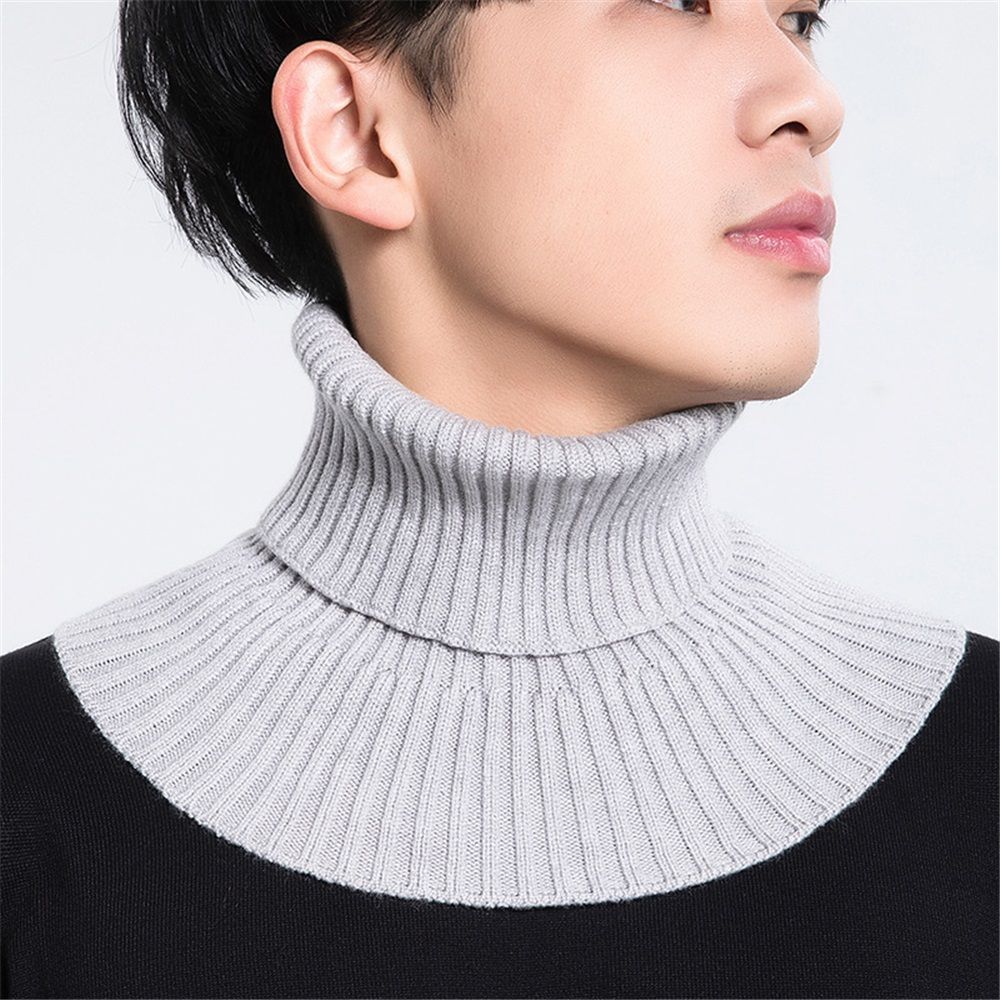 2 pack women Knitted Ribbed Turtleneck Pullover Detachable False Collar view 3