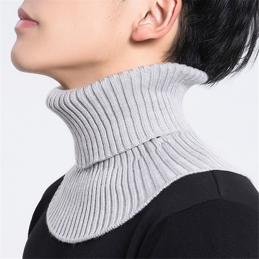 2 pack women Knitted Ribbed Turtleneck Pullover Detachable False Collar view 5