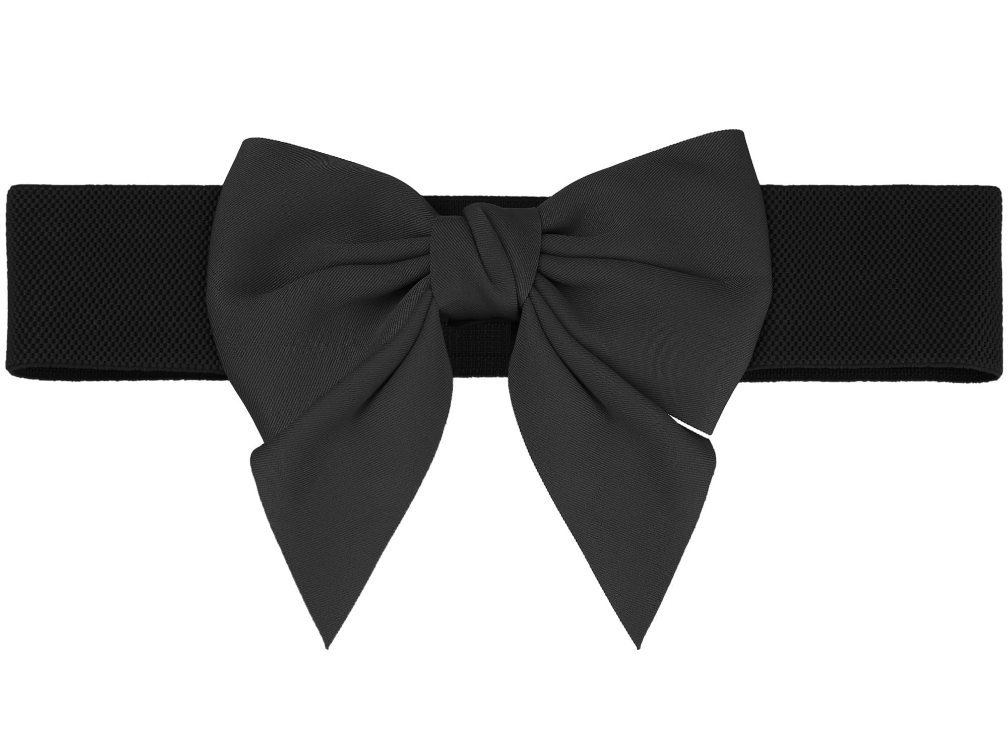 Women's Plus Size Elastic Wide Belt Dress Bowknot Waistband Decoration Fashion