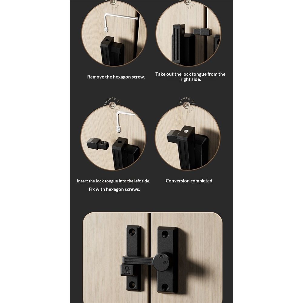 Sliding Barn Door Lock Hardware view 4