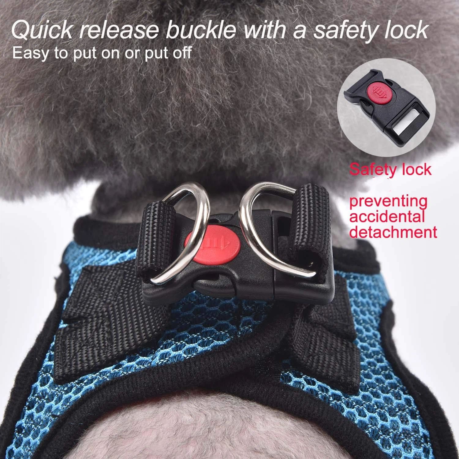 Dog Harness Step-in Breathable Puppy Cat Dog Vest Harnesses for Small Medium view 4