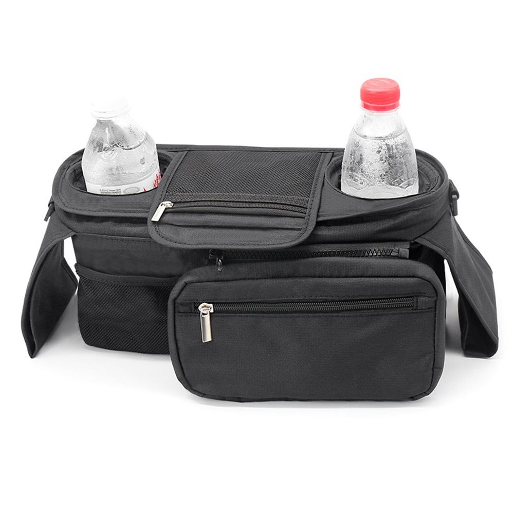 Universal Stroller Organizer Bag with Insulated Cup Holder- Detachable