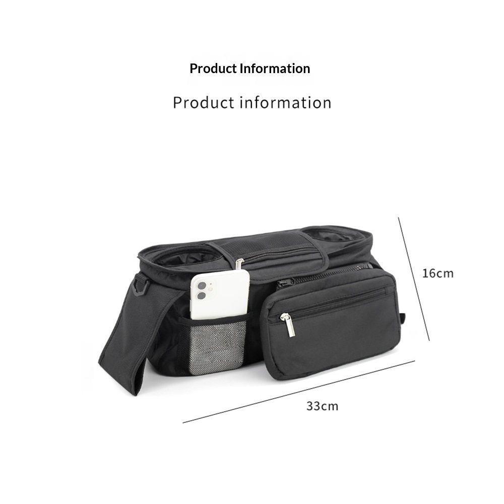 Universal Stroller Organizer Bag with Insulated Cup Holder- Detachable view 5