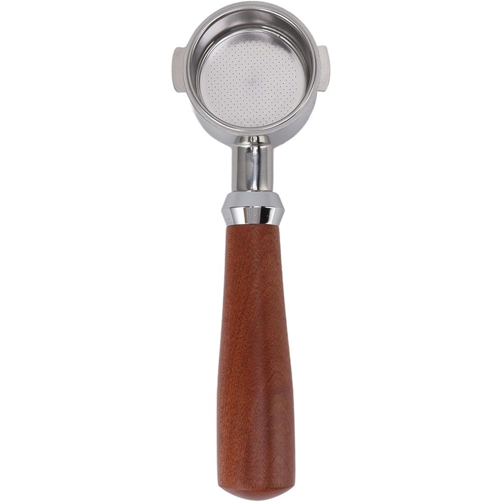 Coffee Filter Holder 51 Mm Redwood Handle for Home Stainless Steel 51mm （51 view 2