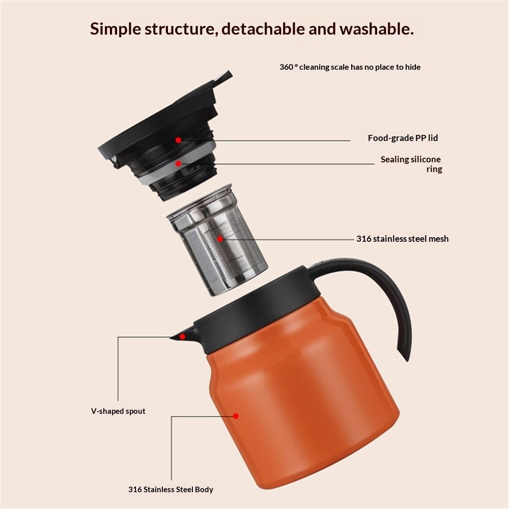 Thermal Coffee Tea Pot with 27 OZ view 3