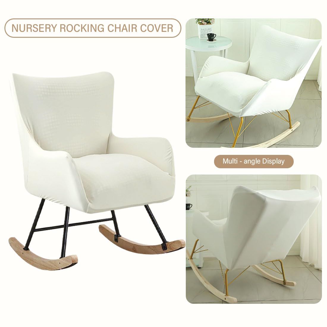 Nursery rocking chair cover view 4